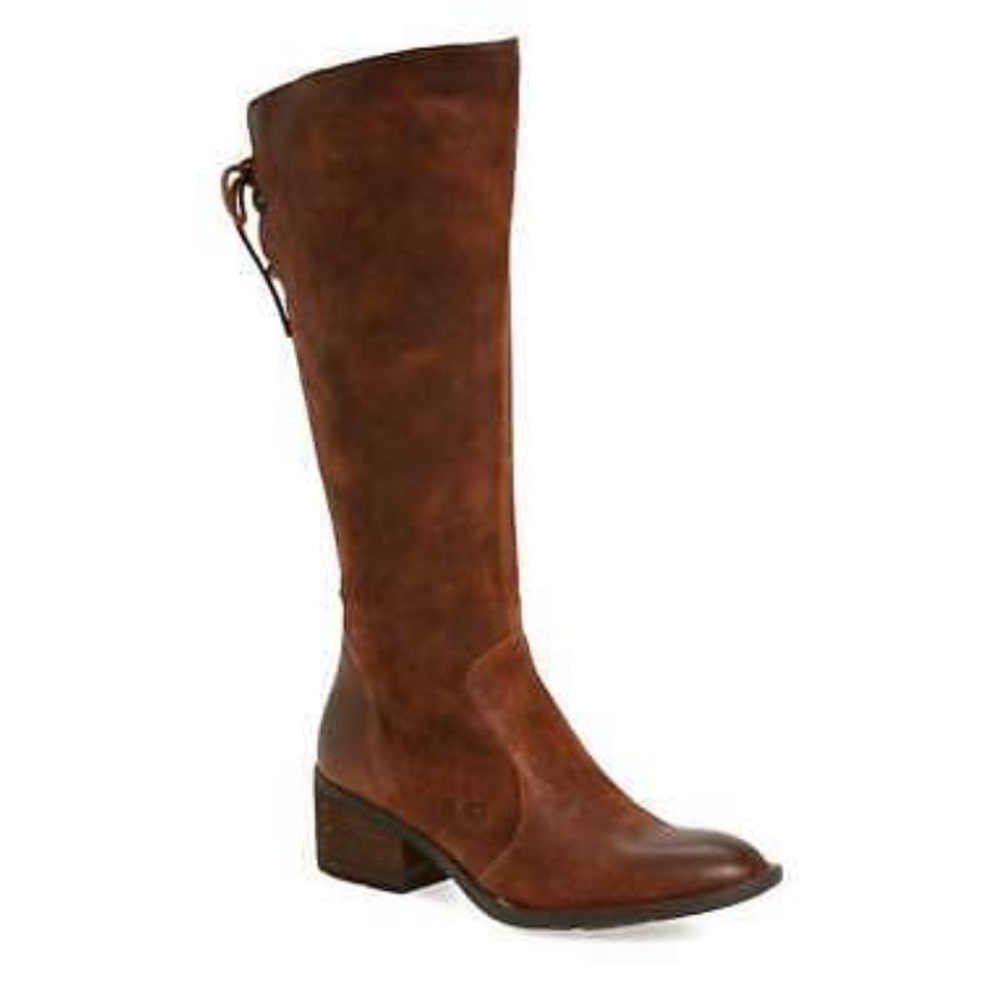 EUC brown Born Felicia wide calf boots